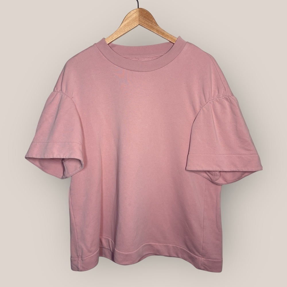 COS Heavyweight Puff Sleeve Dusty Rose Sweater T-Shirt